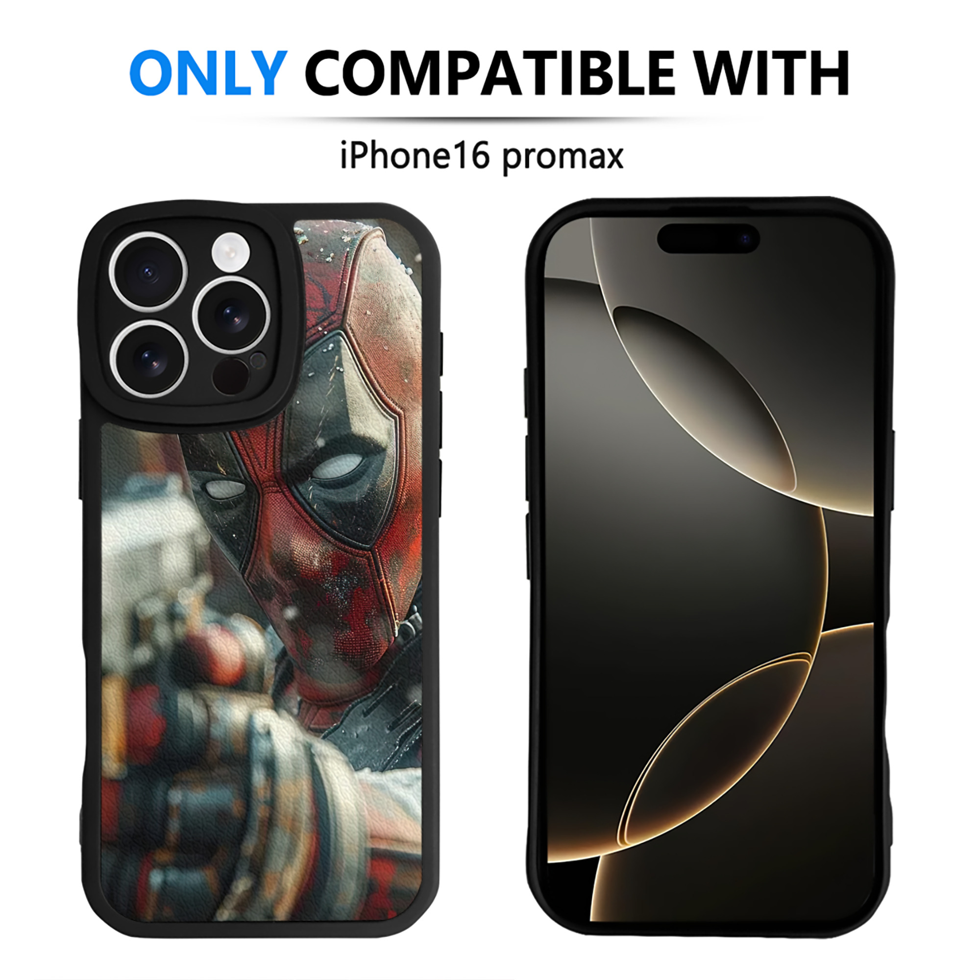 （画像用） Deadpool デッドプール 【iPhone 16シリーズ対応】シリコンスマホケース（レザー調） 材質：シリコン